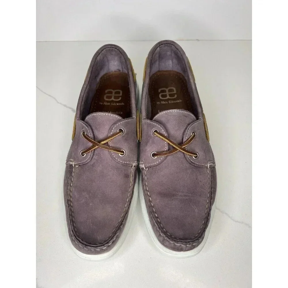 Allen Edmonds AE Lake Mendota Boat Shoes Plum Size 9 E Loafers Comfy